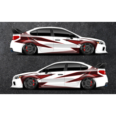 Смуги наклейки на бока авто ARB 3D TUNING STUDIO Блискавки  2700х1180х0.15мм