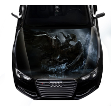 Наклейка на капот ARB 3D TUNING STUDIO Лицар ніч море 1500х1200х0.080мм