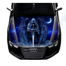Наклейка на капот 3D TUNING STUDIO Архангел крила меч 1500х1200х0.150мм
