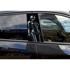 Наклейки на стійки дверей авто ARB 3D TUNING STUDIO Дівчина латекс робот 500х220х0.15мм=2штуки
