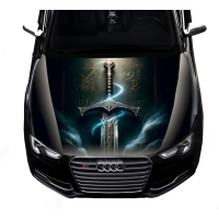 Наклейка на капот ARB 3D TUNING STUDIO Меч вікінга 1500х1200х0.080мм