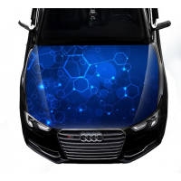 Наклейка на капот ARB 3D TUNING STUDIO Абстракція соти УФ 1500х1200х0.070мм Преміум
