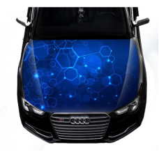 Наклейка на капот ARB 3D TUNING STUDIO Абстракція соти УФ 1500х1200х0.070мм Преміум