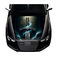 Наклейка на капот ARB 3D TUNING STUDIO Меч абстракція УФ 1500х1200х0.070мм Преміум