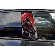 Наклейки на стійки дверей авто ARB 3D TUNING STUDIO Самурай Японія 500х220х0.15мм=2штуки