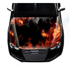 Наклейка на капот ARB 3D TUNING STUDIO Вогонь квіти 1500х1200х0.080мм
