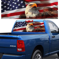 Наклейка на заднє скло ARB 3D TUNING STUDIO Прапор США орел 1480х700х0.180мм