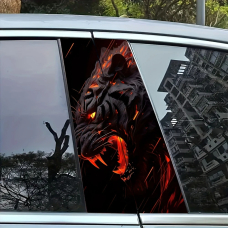 Наклейки на стійки дверей авто ARB 3D TUNING STUDIO Пантера Ч 500х220х0.080мм=2штуки