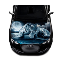 Наклейка на капот ARB 3D TUNING STUDIO Тигр місяць 1500х1200х0.15мм