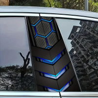 Наклейки на стійки дверей авто ARB 3D TUNING STUDIO Соти стріли 500х220х0.15мм=2штуки