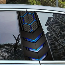 Наклейки на стійки дверей авто ARB 3D TUNING STUDIO Соти стріли 500х220х0.15мм=2штуки