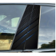 Наклейки на стійки дверей авто Соти смуги 500х220х0.15мм=2штуки