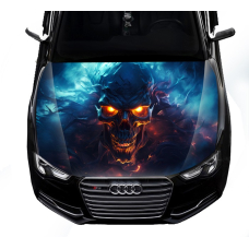 Наклейка на капот ARB 3D TUNING STUDIO Череп вогонь 1500х1200х0.15мм