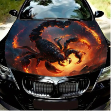 Наклейка на капот ARB 3D TUNING STUDIO Скорпіон вогонь 1500х1200х0.15мм