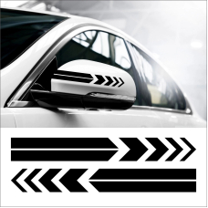 Наклейки на дзеркала авто ARB 3D TUNING STUDIO Стріли 200х25х0.075мм=2штуки