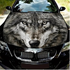 Наклейка на капот ARB 3D TUNING STUDIO Вовк сірий 1500х1200х0.15мм