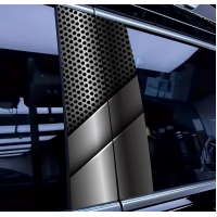 Наклейки на стійки дверей авто ARB 3D TUNING STUDIO Метал перфорація 500х220х0.15мм=2штуки