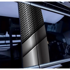 Наклейки на стійки дверей авто ARB 3D TUNING STUDIO Метал перфорація 500х220х0.15мм=2штуки