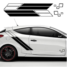 Смуги на бік авто ARB 3D TUNING STUDIO чорні 1320х168мм=2шт+250х145мм=2шт