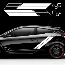 Смуги на бік авто ARB 3D TUNING STUDIO Білі 1320х168мм=2шт+250х145мм=2шт