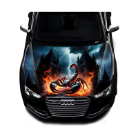 Наклейка на капот ARB 3D TUNING STUDIO Скорпіон блискавка 1500х1200х0.15мм