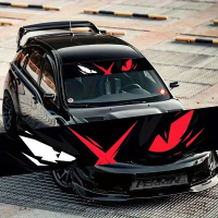Наклейка на лобове скло ARB 3D TUNING STUDIO Очі Демон 1300х210х0.15мм