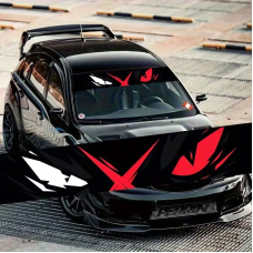 Наклейка на лобове скло ARB 3D TUNING STUDIO Очі Демон 1300х210х0.15мм
