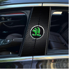 Наклейки на стійки дверей авто ARB 3D TUNING STUDIO Шкода 500х220х0.15мм=2штуки