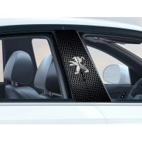 Наклейки на стійки дверей авто ARB 3D TUNING STUDIO Пежо 500х220х0.15мм=2штуки