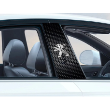 Наклейки на стійки дверей авто ARB 3D TUNING STUDIO Пежо 500х220х0.15мм=2штуки