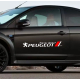 Наклейки на авто Пежо мотор спорт 550х250х0.15мм=2штуки