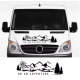 Наклейка на капот мікроавтобуса On an adventure 1150х380х0.075мм