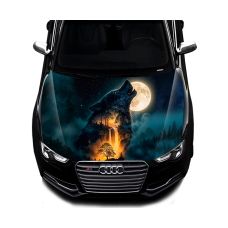 Наклейка на капот ARB 3D TUNING STUDIO Вовк місяць ліс 1500х1200х0.150мм