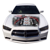 Наклейка на капот 3D TUNING STUDIO Додж двигун 1300х1600х0.080мм