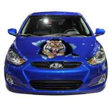 Наклейка на капот 3D TUNING STUDIO Тигр 540х800х0.15мм