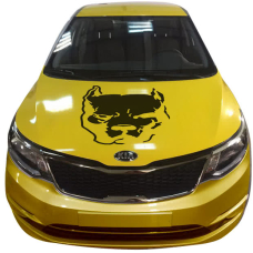 Наклейка на капот 3D TUNING STUDIO Пітбуль 700х550х0.060мм