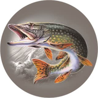 Наклейка на запаску 3D TUNING STUDIO Щука 1 750х750х0.15мм