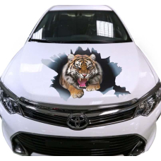 3д наклейка на капот 3D TUNING STUDIO Тигр 540х800х0.15мм
