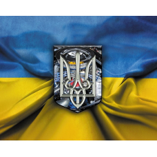 Наклейка на капот 3D TUNING STUDIO Прапор, герб, двигун 1200х1500х0.080мм