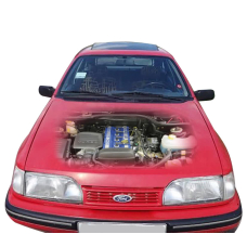 Наклейка на капот 3D TUNING STUDIO Форд сієра червоний фон 1450х1300х0.080мм