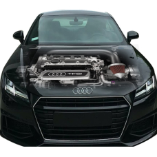 3д наклейка на капот 3D TUNING STUDIO Двигун чорної ауді 1350х1600х0.080мм