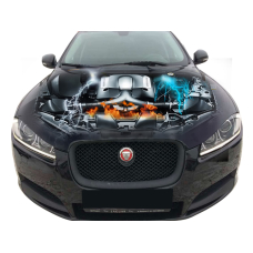 3д наклейка на капот 3D TUNING STUDIO Ягуар Двигун 1310х1550х0.080мм