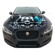 3д наклейка на капот 3D TUNING STUDIO Двигун Ягуар 1310х1550х0.080мм