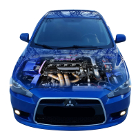 3д наклейка на капот 3D TUNING STUDIO Двигун Mitsubishi 1250х1550х0.080мм
