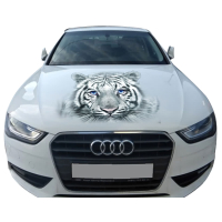 Наклейка на капот 3D TUNING STUDIO білий тигр 1200х1500х0.080мм