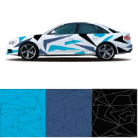Камуфляж на авто 3D TUNING STUDIO геометричний ЧСГ 1180х4080х0.15мм