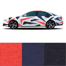 Камуфляж на авто 3D TUNING STUDIO Червоний 1180х4080х0.15мм