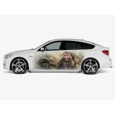 Наклейки на авто 3D TUNING STUDIO Баба Яга 2200х770х0.15мм=2штуки