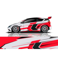 Смуги на авто 3D TUNING STUDIO Спортивні Червоні 7800х1150х0.14мм