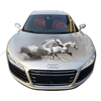 Наклейка на капот 3D TUNING STUDIO Коні білі 1500х1200мм